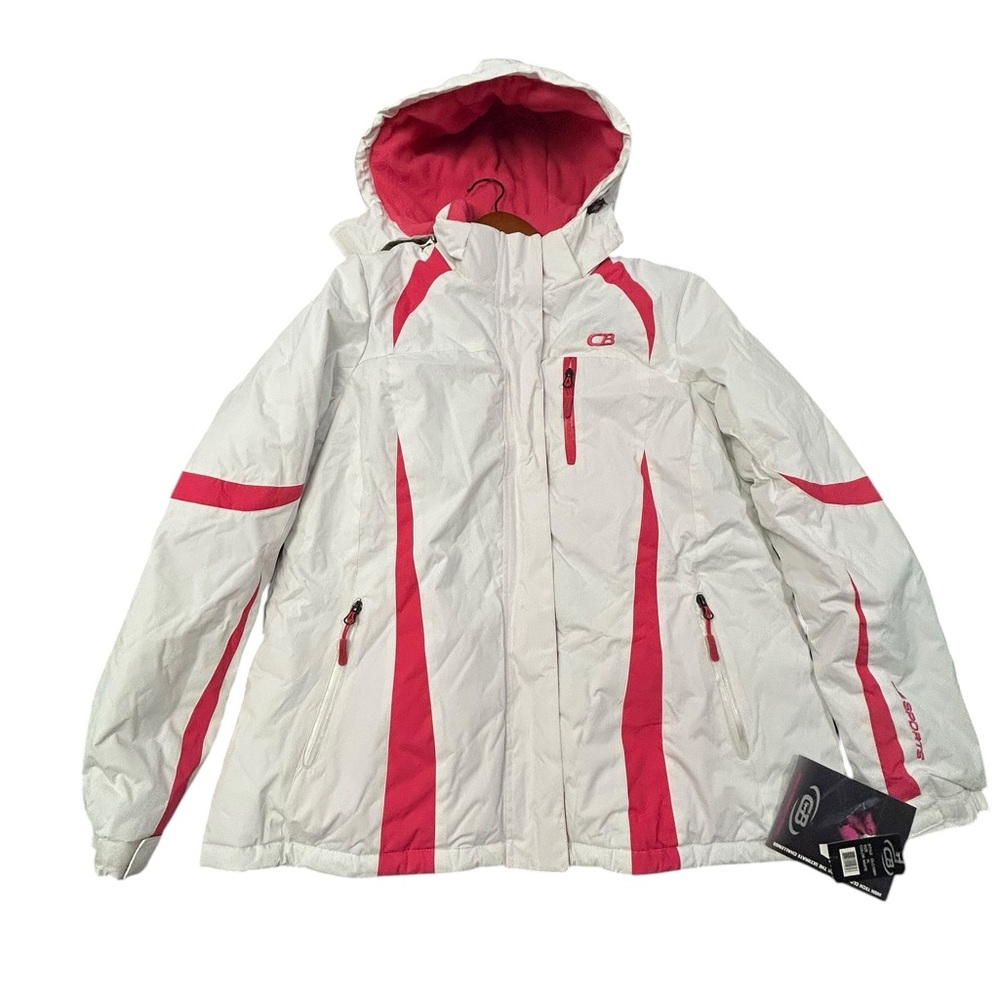 CB Sports Women’s Snowboarding Ski Softshell Coat XL Pink‎ and White NWT